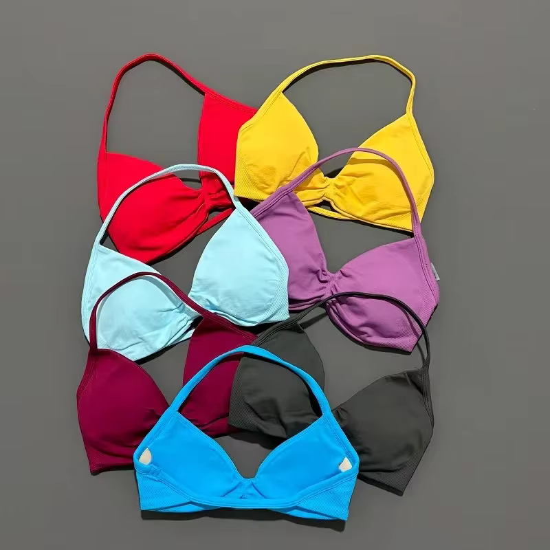 HISTELLO soutien-gorge à bretelles haut de sport femmes haut soutien mince sangle licou sport sans c