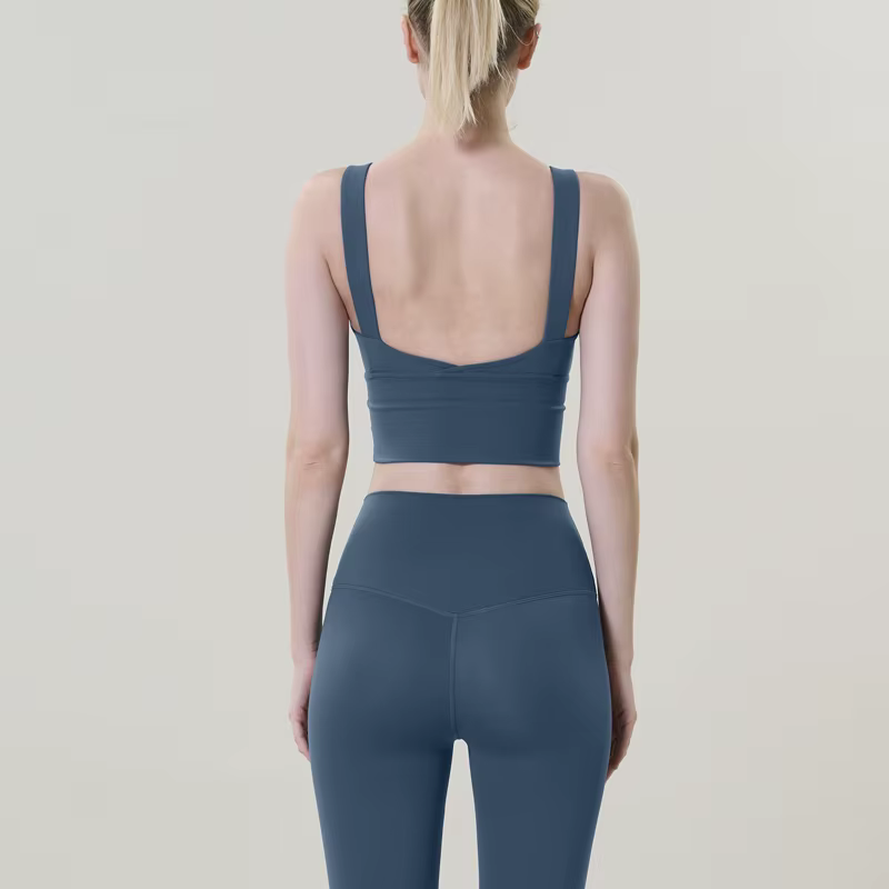 Ensemble de Yoga 2 pièces pour femmes, sport, Fitness, taille haute, pantalon rehausseur de hanches,