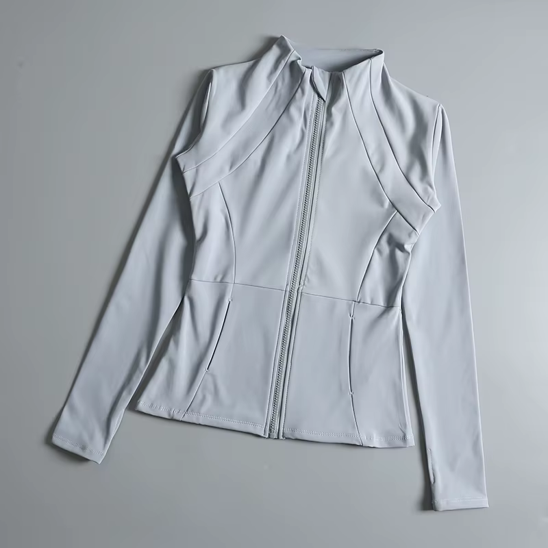 Manteau de yoga à manches longues pour dames, vêtements de yoga pour dames, haut élastique, lâche, e