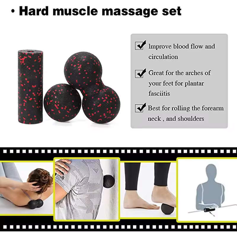 Boules de Yoga cacahuètes, Massage corporel, combinaison de Fascia, bloc de mousse, haute densité, R