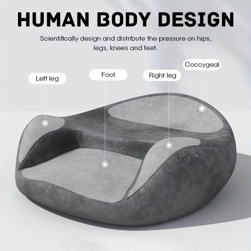 Coussin de méditation en mousse à mémoire de forme avec support ergonomique | Oreiller Zafu lavabl