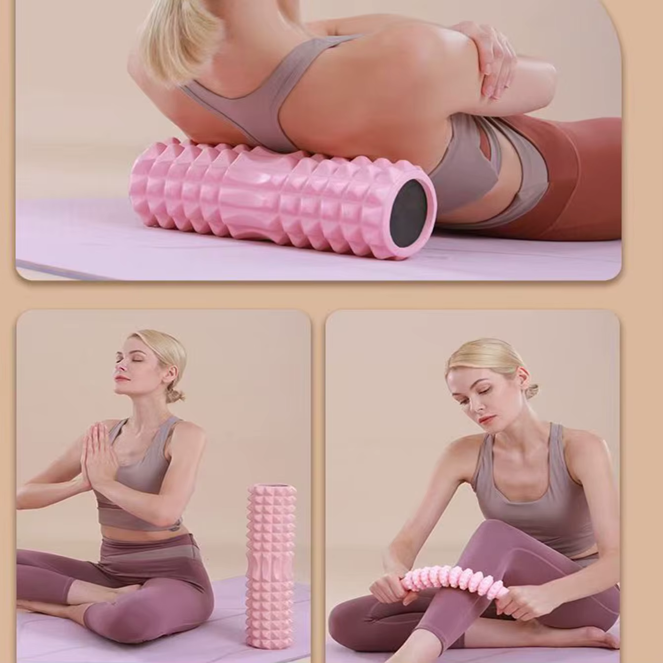 Rouleau de mousse de Yoga 45cm, bloc de massage musculaire, outils de pilates, colonne de Yoga, ense