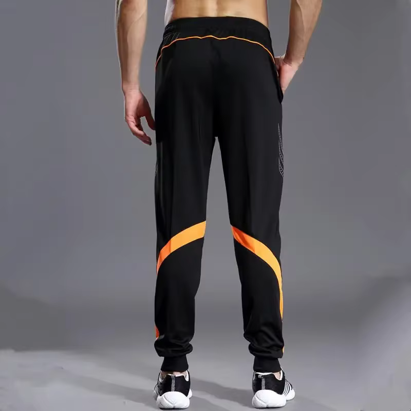Pantalon de sport pour homme avec poches zippées, vêtement de course, d'entraînement, de football, d