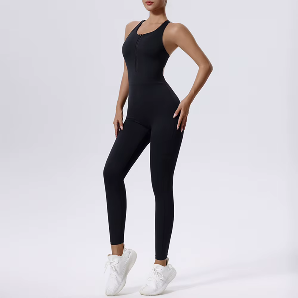 Combinaison de yoga dos nu sexy pour femmes, combinaisons de batterie d'entraînement sportif, barbot