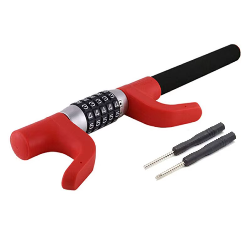 Serrure de volant de voiture universelle à 5 chiffres, serrure à double crochet sans clé, adaptée à