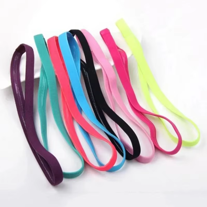 5 pièces couleur bonbon femmes hommes Yoga bandes de cheveux Sport bandeau filles Sport anti-dérapan