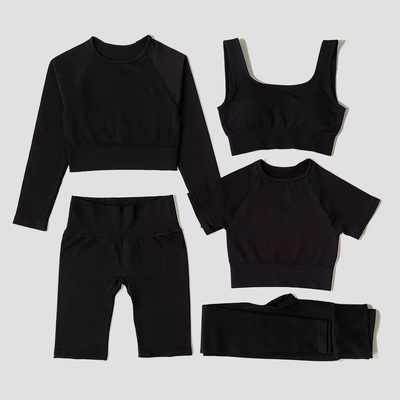 Ensemble de yoga sans couture pour femmes, vêtements d'entraînement sportif, vêtements de sport, leg