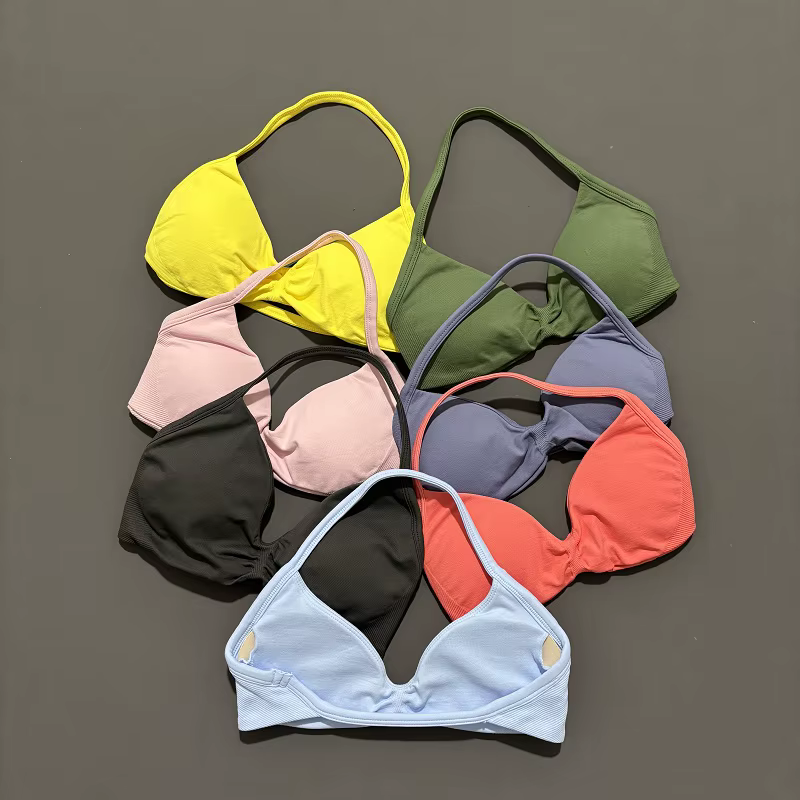 Soutien-gorge de Sport à bretelles dos nu Yoga soutien-gorge de gymnastique Scrunch push-up bonnets