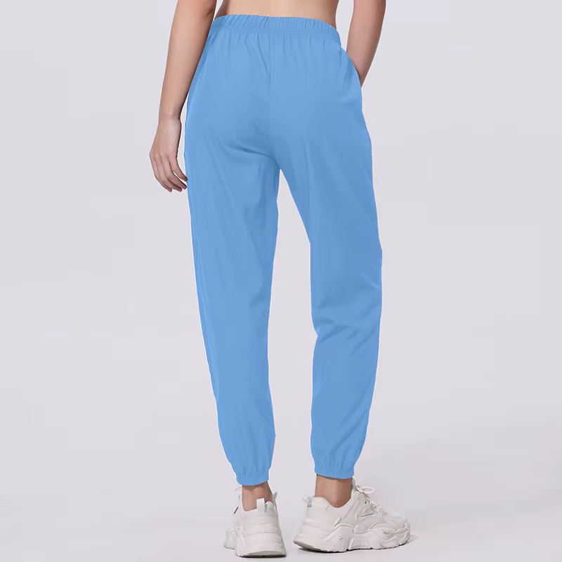 Pantalon de sport décontracté pour femmes, 1/2 pièces, avec poches noires, pour course à pied, Fitne