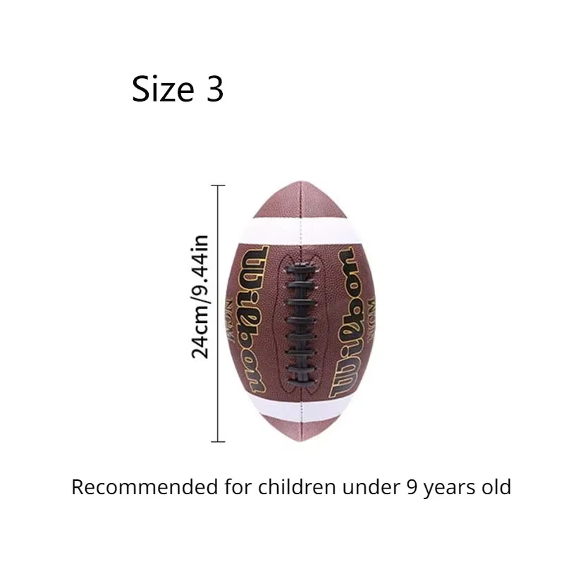 Ballon de football américain, de soccer et de rugby, tailles 3, 6, 9, pour adultes et enfants, entra