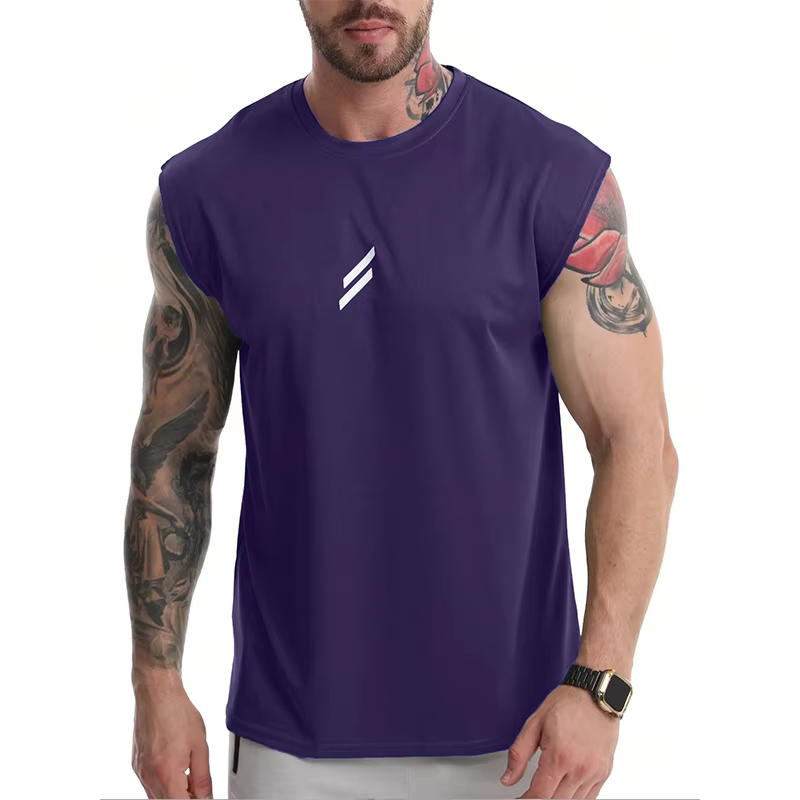 Camiseta deportiva sin mangas para hombre, chaleco de secado rápido, transpirable, ample, pour entra