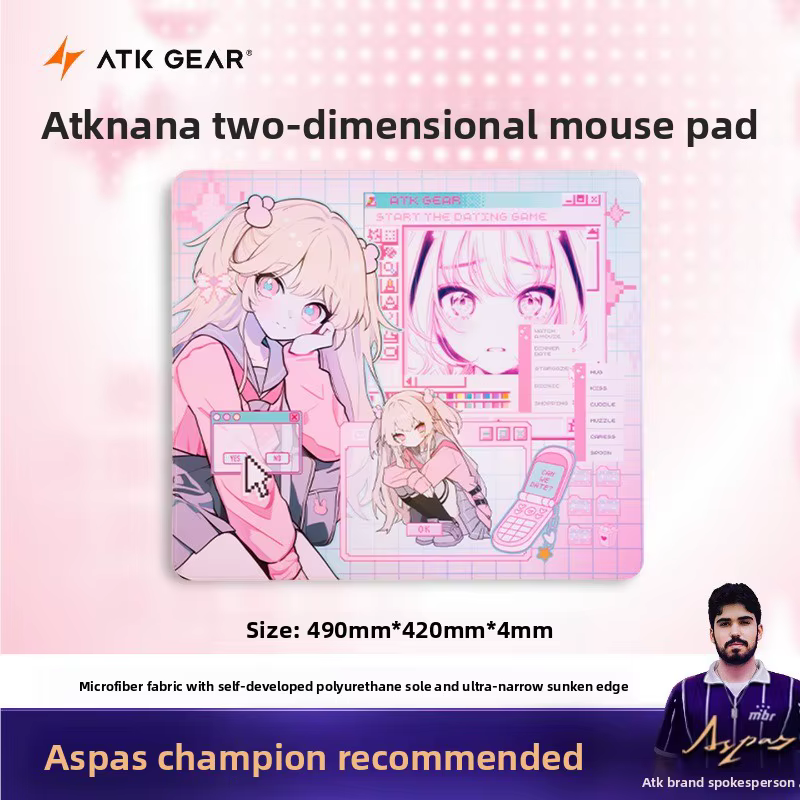 ATK Nana Anime tapis de souris neutre tapis coulissant Fps dédié e-sports jeu Durable ordinateur acc