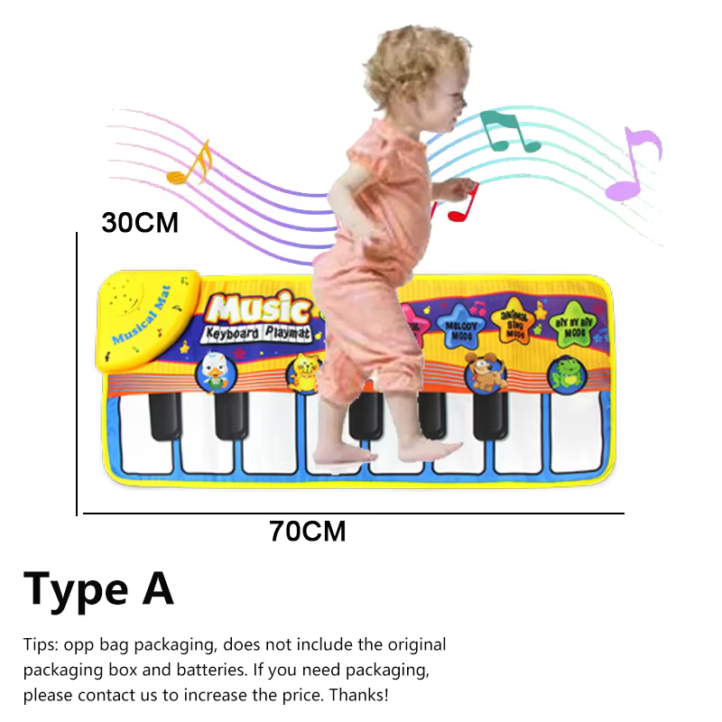 Tapis Musical pour enfants, pour bébés et tout-petits, clavier de Fitness, tapis de Piano, Instrumen