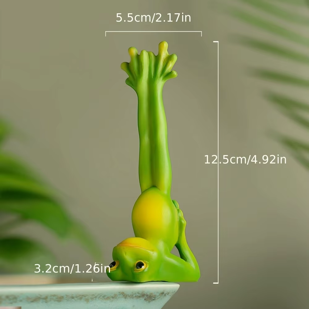 Ornements de grenouille de yoga pour la maison, bureau de grenouille enchanteur créatif, grenouille