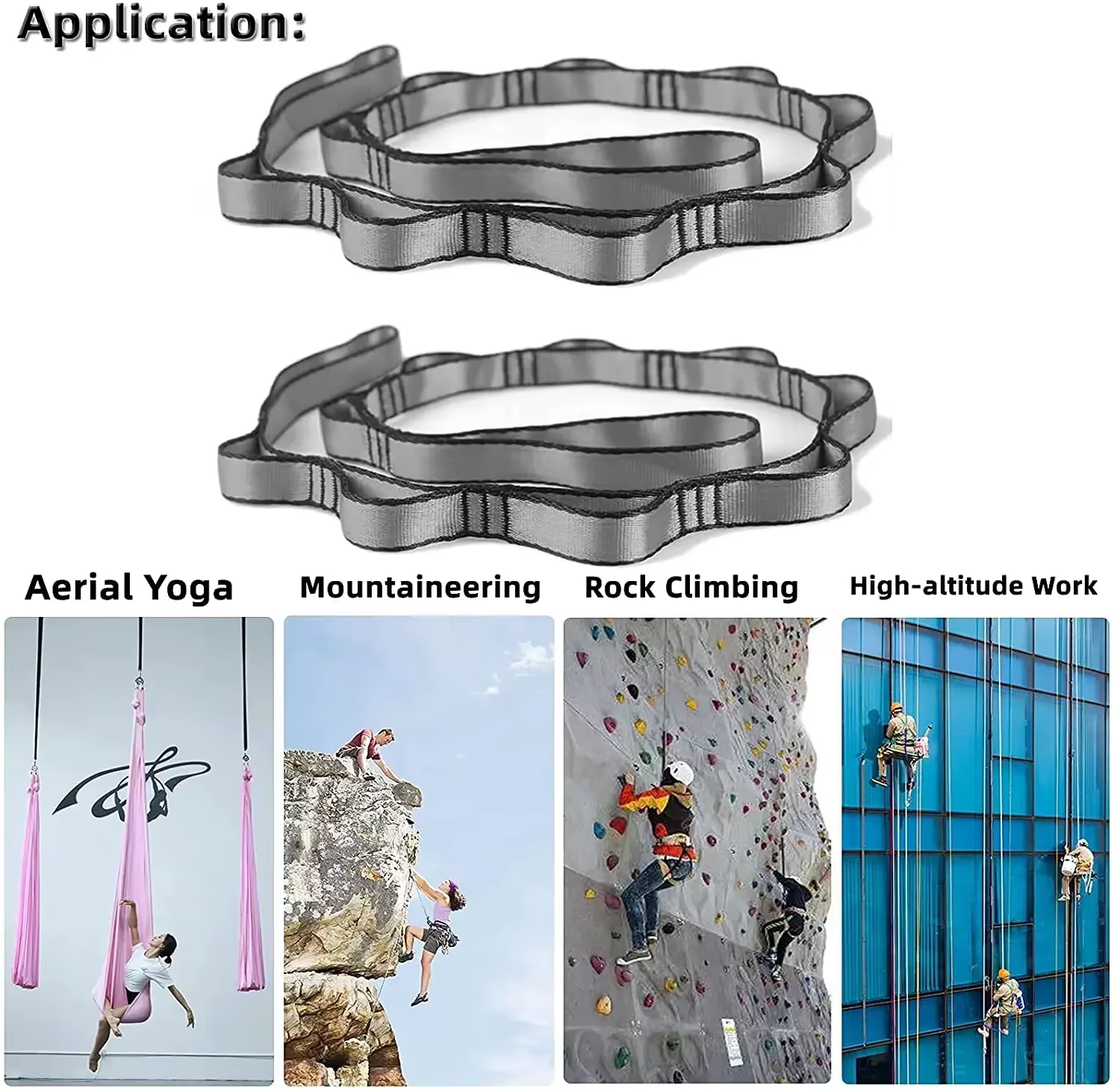 Corde suspendue de Yoga, corde d'escalade, chrysanthème, extensible, sangle d'extension, pour hamac