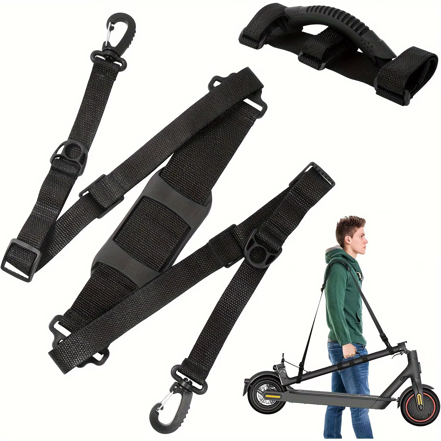 Sangle de transport de roue réglable pour vélos, ensemble de 2 pièces, sangle de démarrage universel