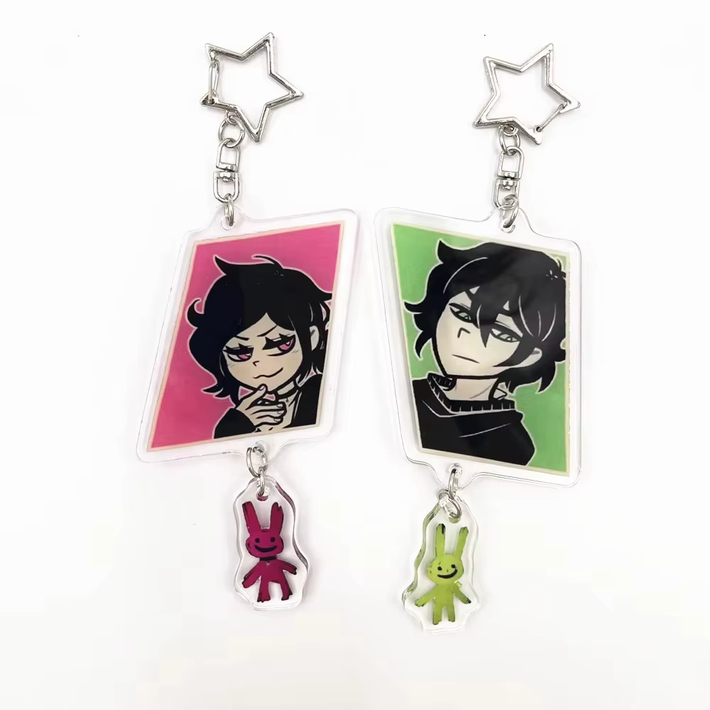 Jeu le cercueil d'Andy et Leyley Cosplay porte-clés acrylique porte-clés double face Couple Figure p