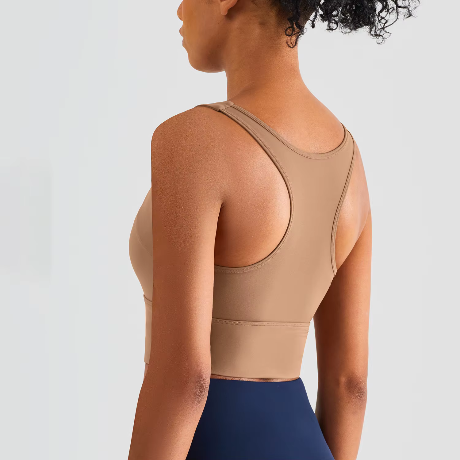 Nylon Sexy femmes Sport soutien-gorge haut femmes serré élastique gymnastique Sport Yoga soutiens-go
