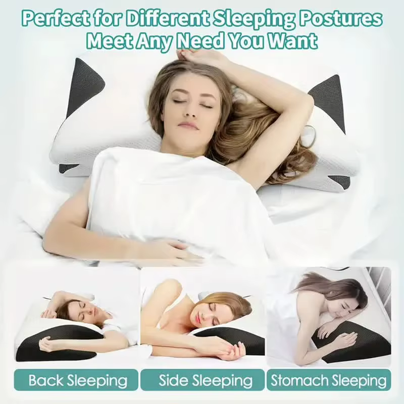 Oreiller cervical à mémoire de forme papillon, oreiller de sommeil confortable en mousse à mémoire d