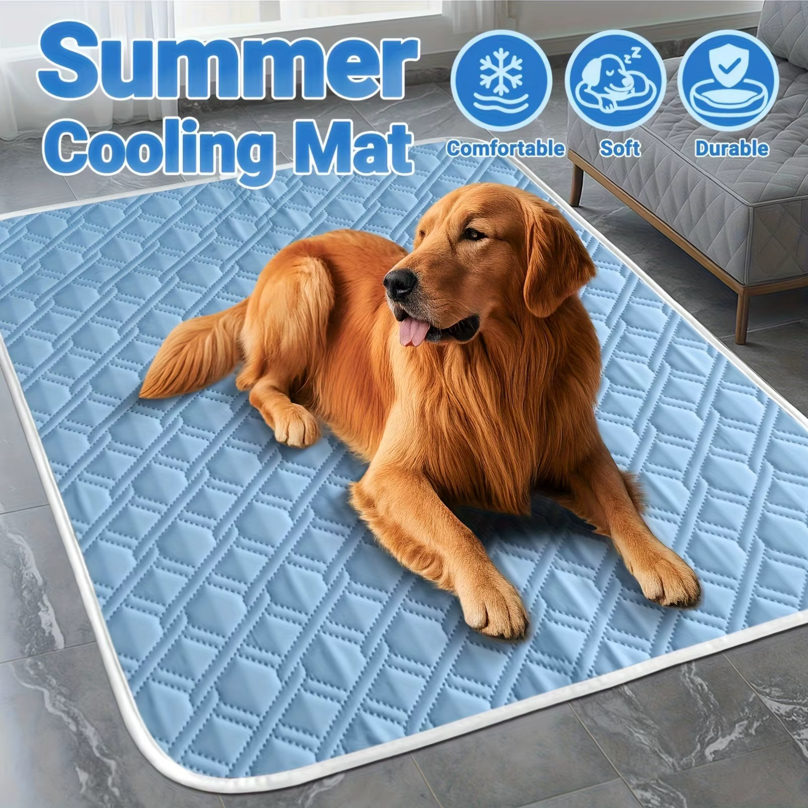 Grand tapis d'été pour animaux de compagnie, pour chien et chat, tapis Durable résistant aux morsure