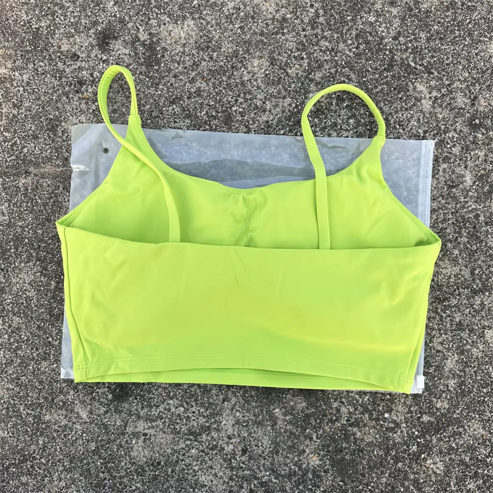 Soutien-gorge de sport pour femmes, couleur unie, Fitness, haut de gymnastique, Yoga, triangle, dos