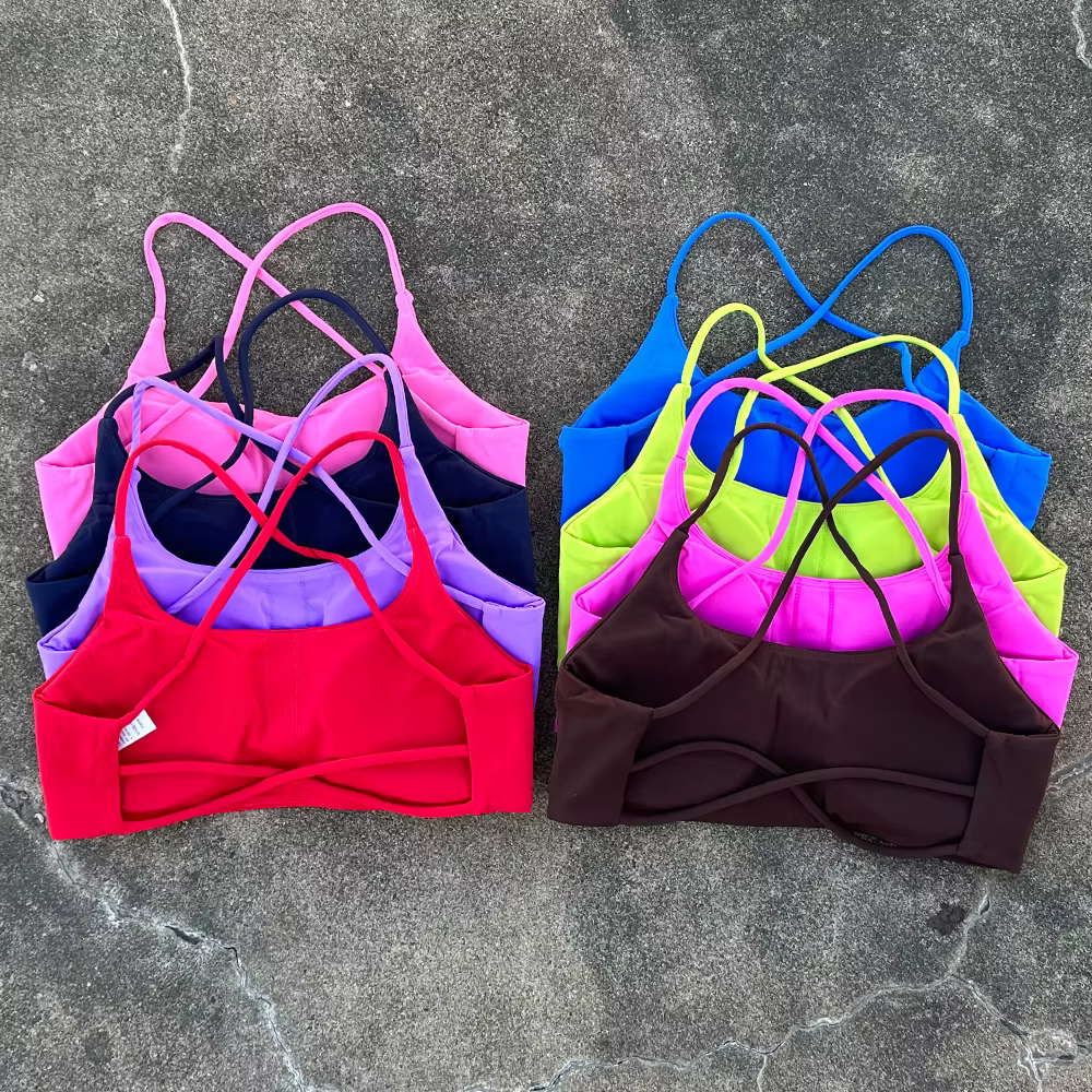 Femmes sport soutien-gorge pour Fitness femmes Yoga gilet entraînement course débardeur femme dos nu