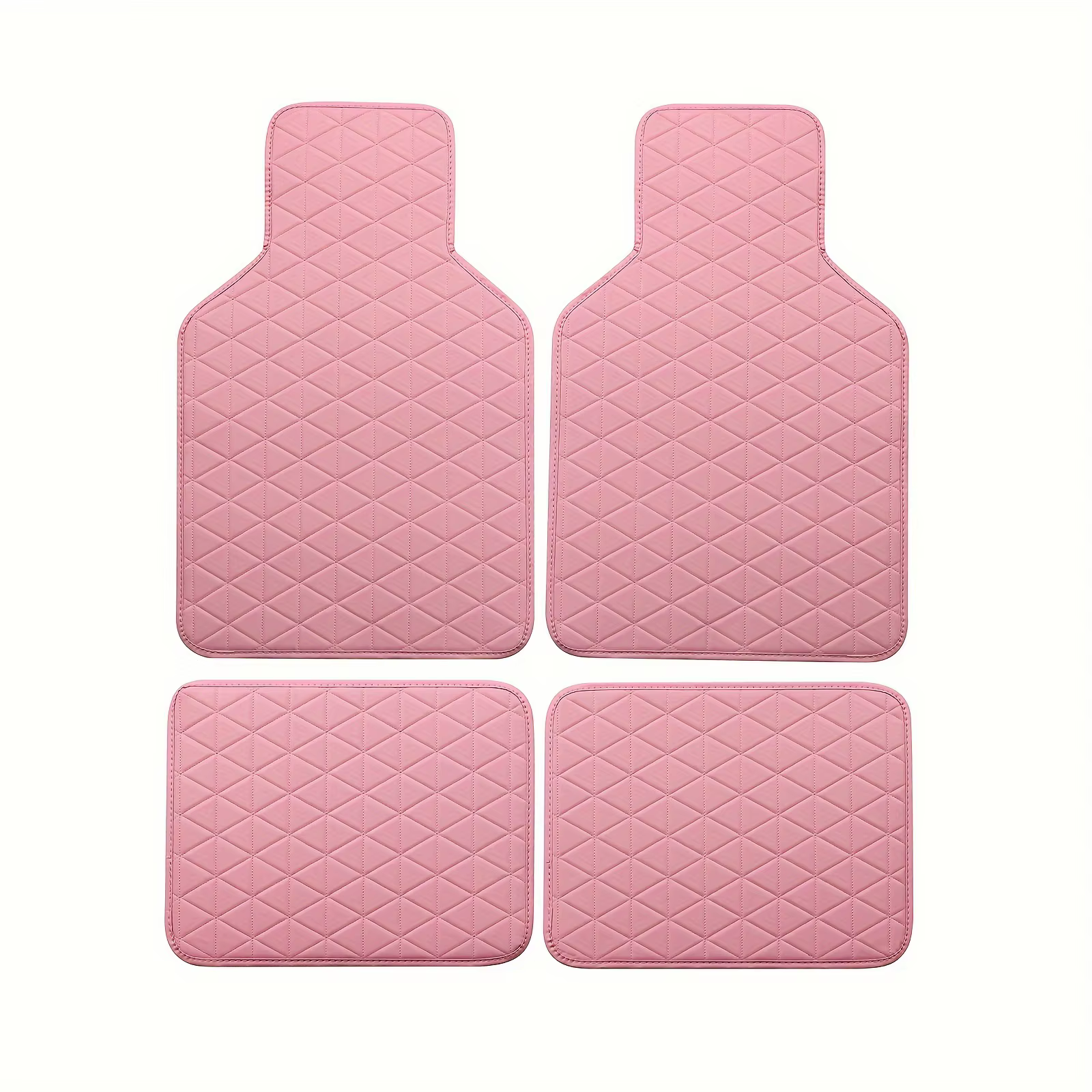 Tapis de sol de voiture en cuir PU imperméable, 4 pièces, durable et à la mode, protection toutes sa