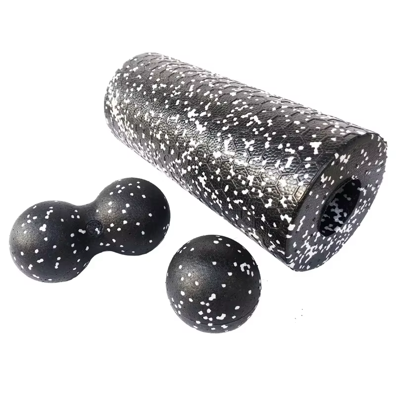 Rouleau de Yoga creux, ensemble de boules d'arachide de Massage, colonne en mousse de Fitness EPP po