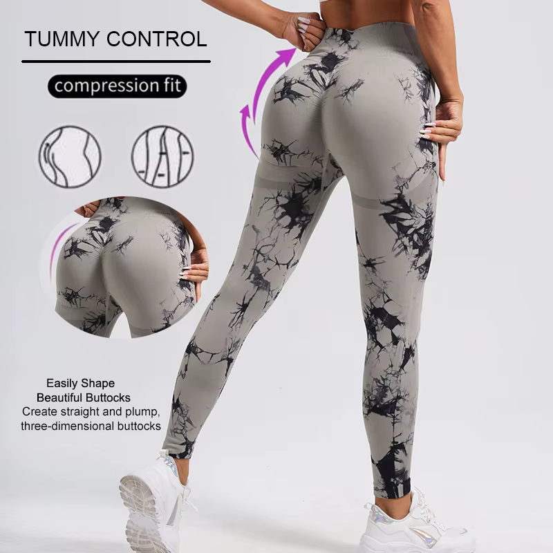 WAREBALL nouveau cravate colorant pantalons de Yoga Leggings de gymnastique femmes sans couture tail