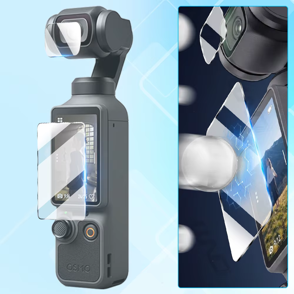 Ensemble d'accessoires pour DJI OSMO Pocket 4, protection d'écran et étui de protection pour objecti