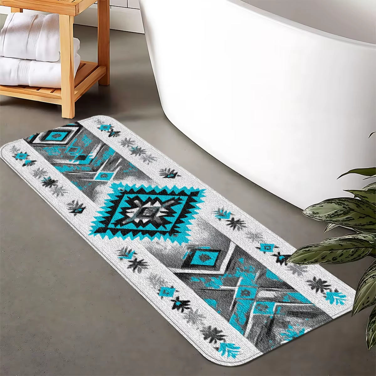 Tapis long géométrique moderne pour salon, couloir, décoration intérieure, tapis de sol de cuisine,