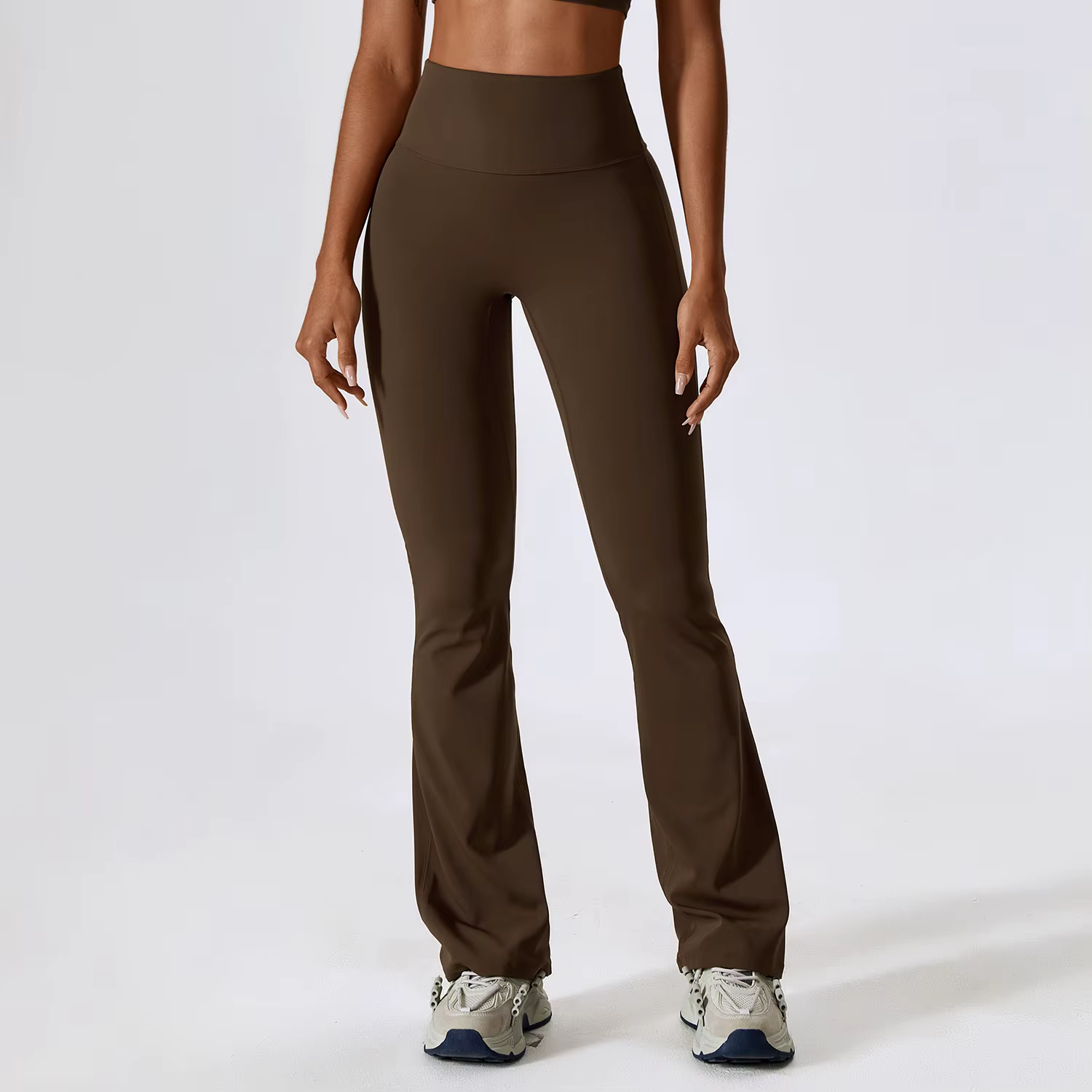 Leggings évasés taille haute pour femmes, pantalons de yoga, pantalons à jambes larges, pantalons év