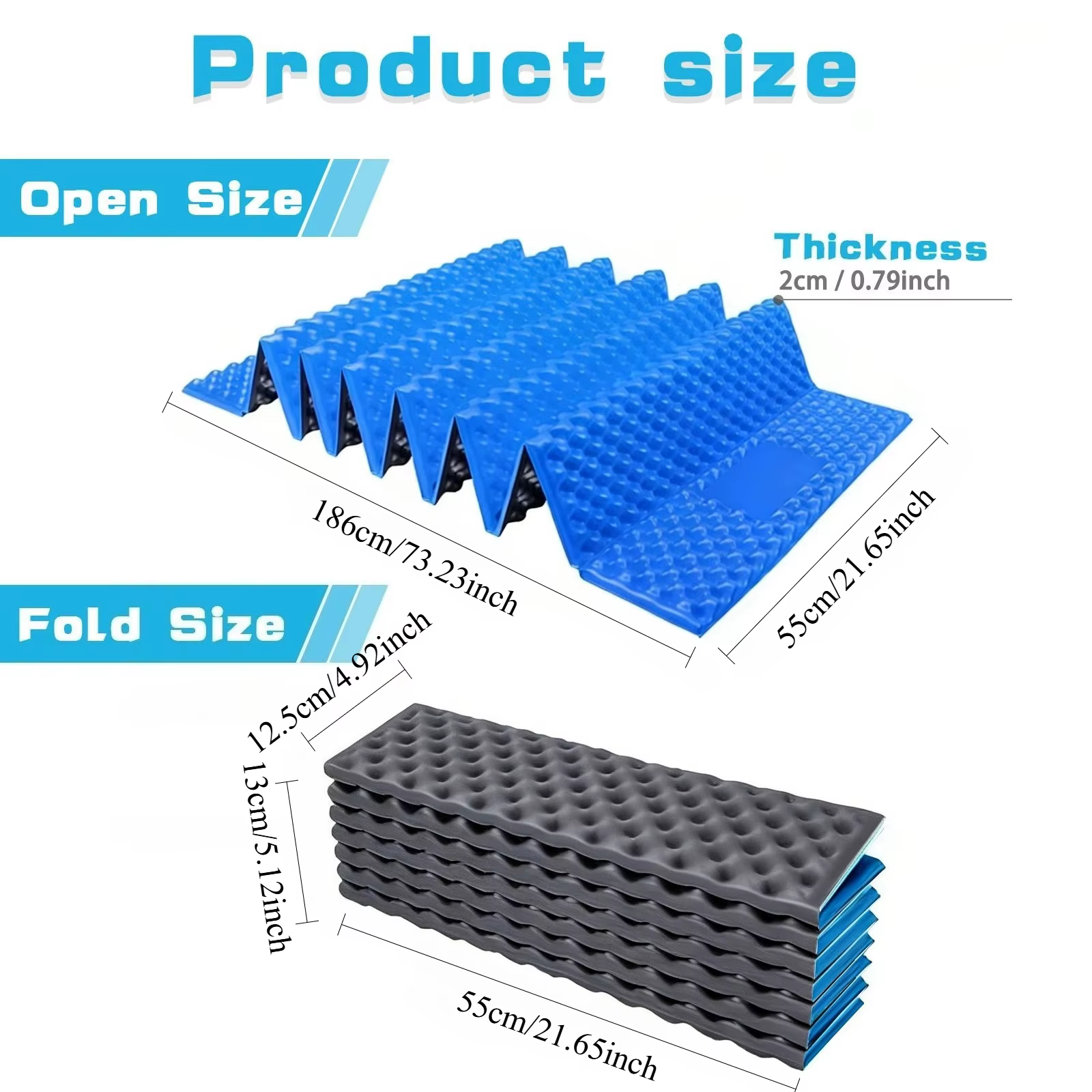 Tapis de couchage isolant en aluminium léger et pliable pour le camping, la randonnée et la tente
