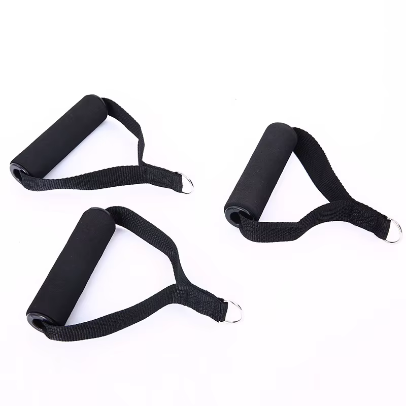 1 paire de poignées de corde de traction, accessoires de Fitness, bande d'exercice, poignée de rally