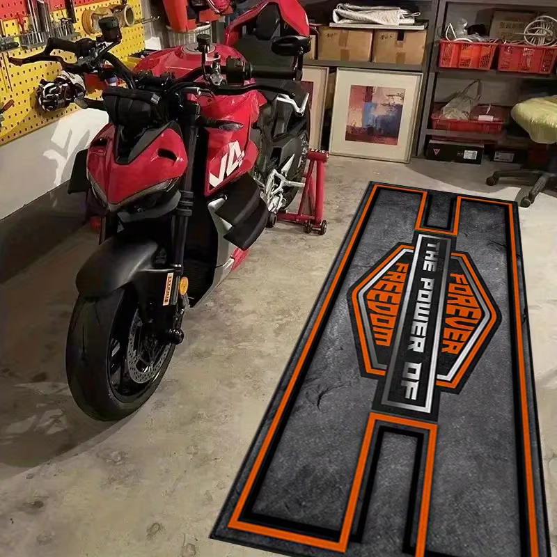 Tapis de sol pour garage de moto VIKAMA, antidérapant, résistant à l'usure, tapis de présentation po