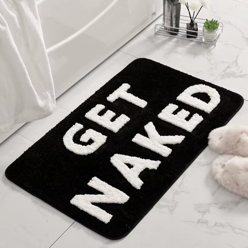 Tapis de salle de bain et de douche « Get Naked » pour la Saint-Valentin 40x60cm/50x80cm - Tapis de