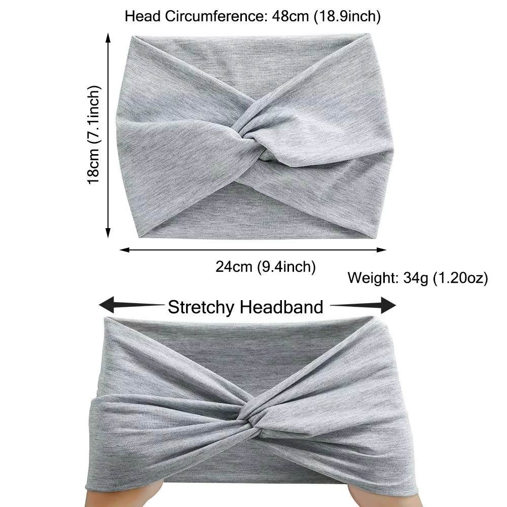 Bandeaux de cheveux de yoga pour femmes, Turban d'entraînement, Bandeau de sauna, Optique torsadée,