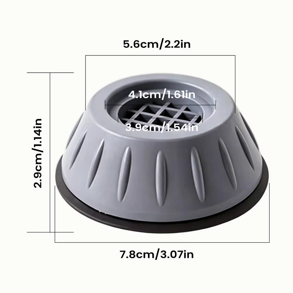 Patins anti-vibration pour machine à laver, 4 pièces, pieds anti-bruit et amortisseurs de chocs pour