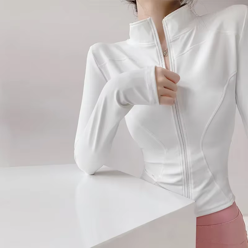 S-3XL Sun séchage rapide sport manteau femmes haut moulant veste de Yoga à manches longues veste à g