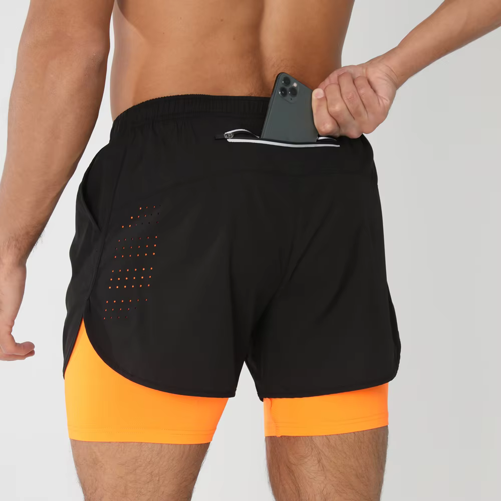 2025New hommes Shorts de course Shorts de sport 2 en 1 séchage rapide entraînement gymnase Fitness J