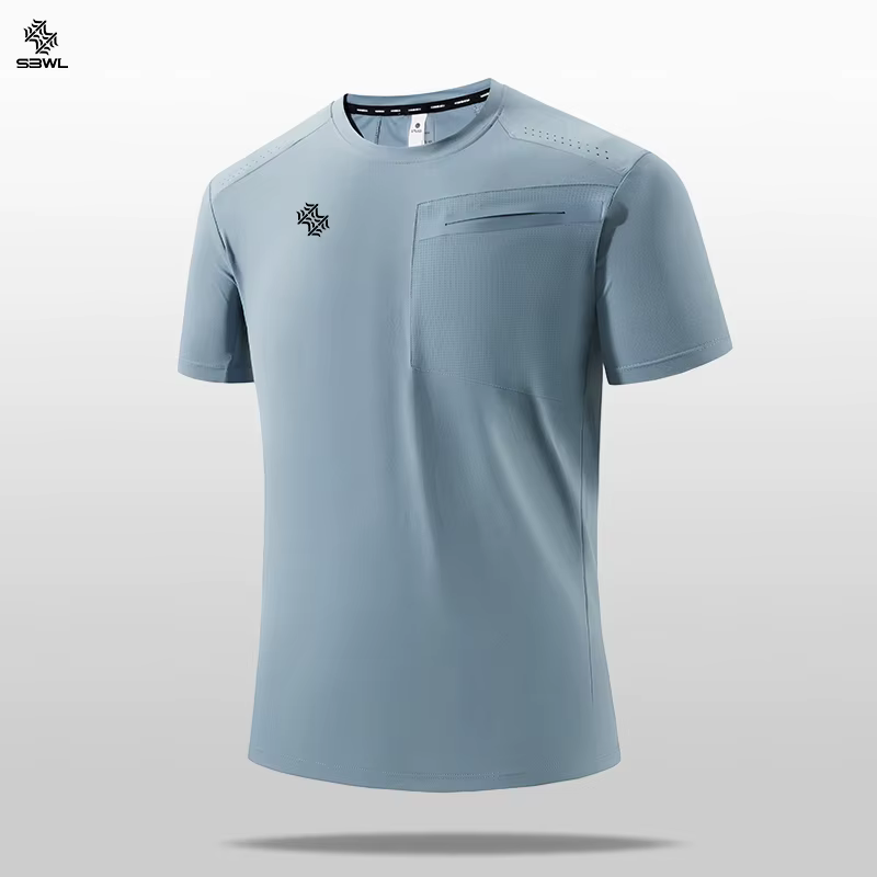 SBWL 2025 été hommes nouveau en plein air course fitness séchage rapide sport T-shirt de haute quali