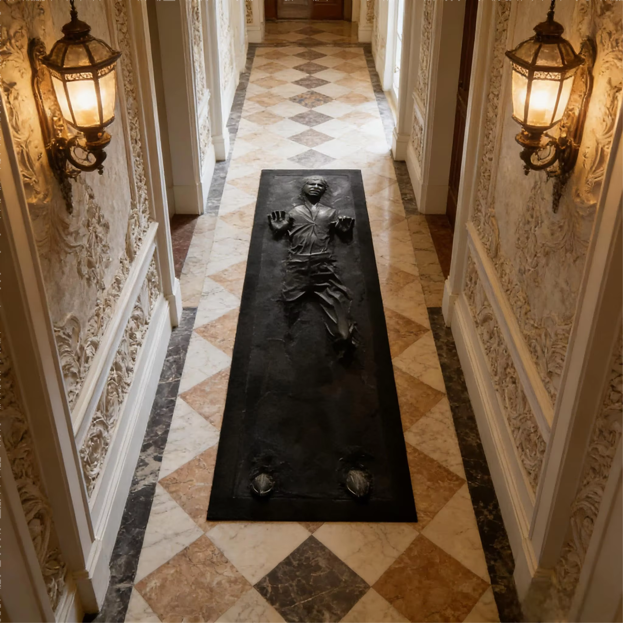 Tapis en carbone Han Solo, décoration pour la maison, long couloir, salon, chambre à coucher, décor