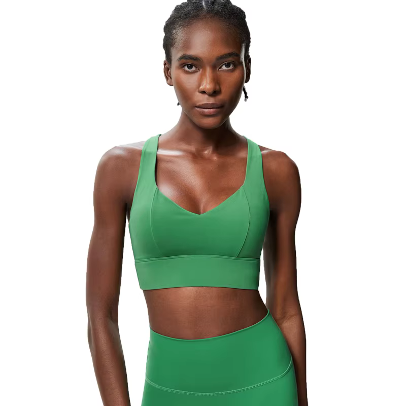 Soutien-gorge de sport pour femme, extensible, doux, froncé, push-up, haute performance, respirant,