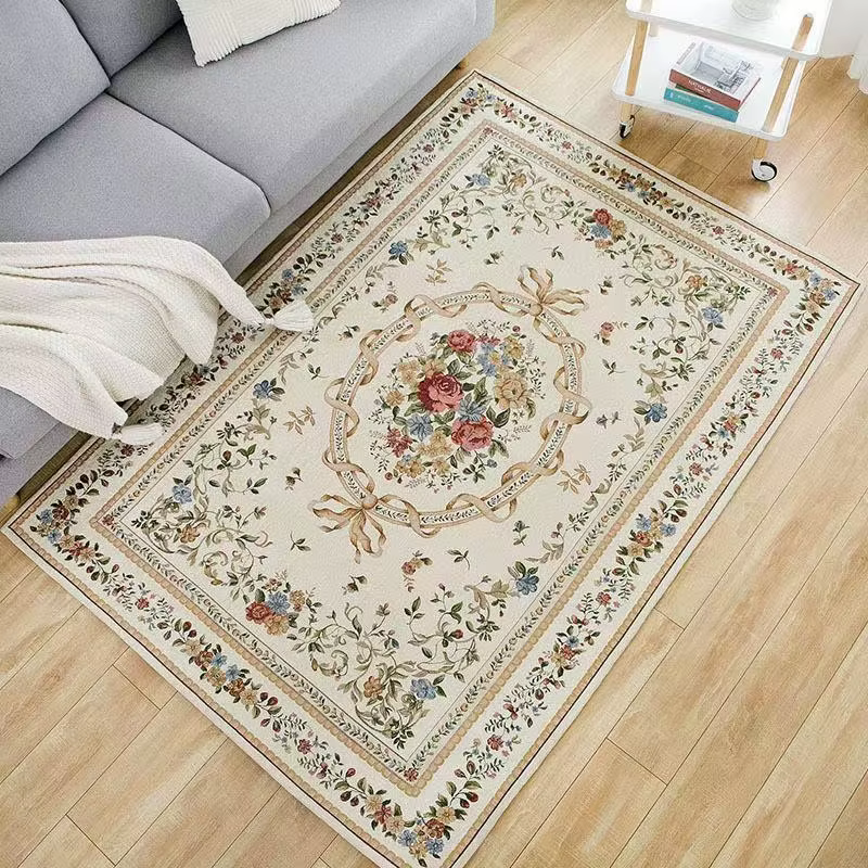 Tapis Floral élégant Vintage, doux et antidérapant, pour salon, chambre à coucher, salle à manger, b
