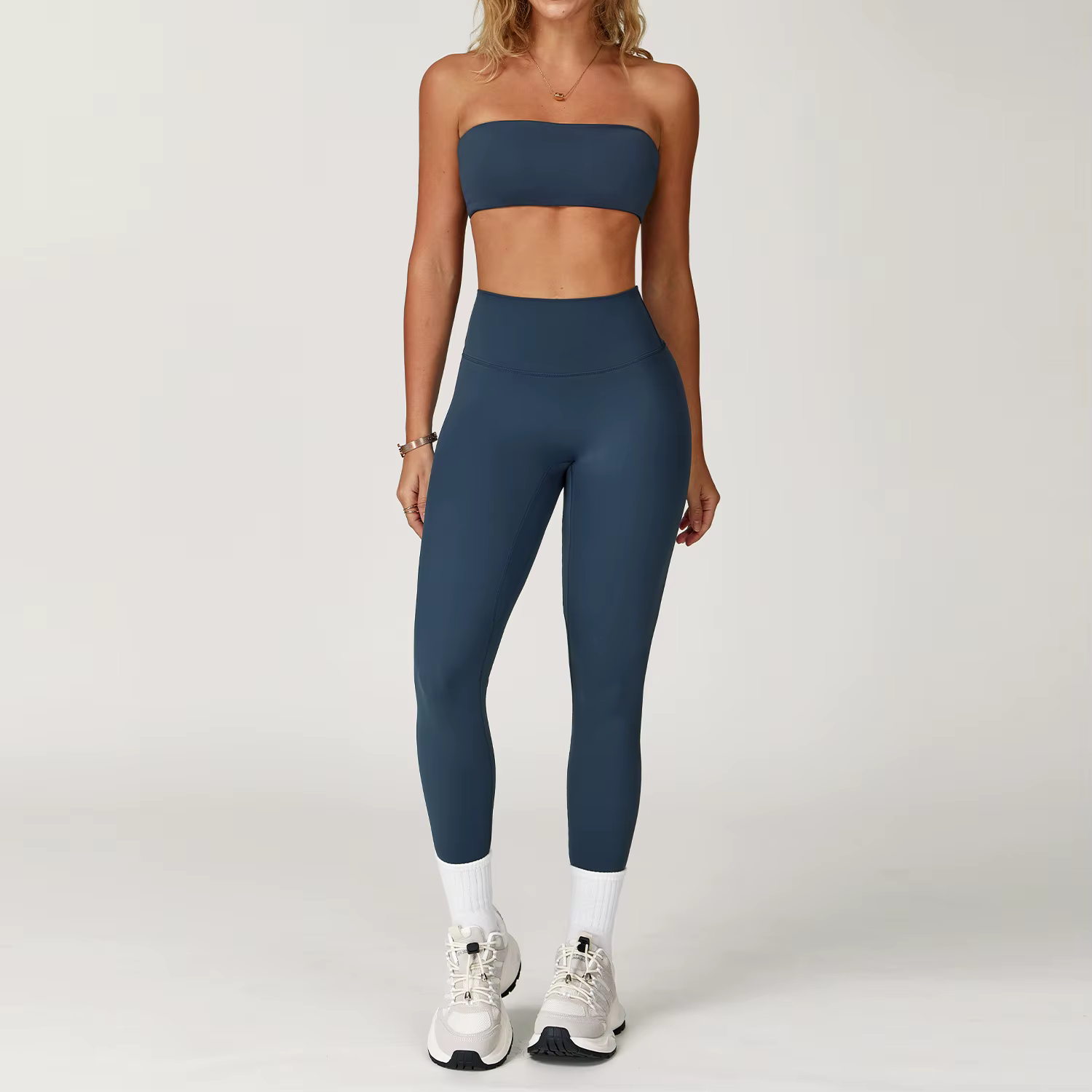 Ensemble de Yoga 2 pièces pour femmes, tenues d'entraînement, Fitness, survêtement de gymnastique, L