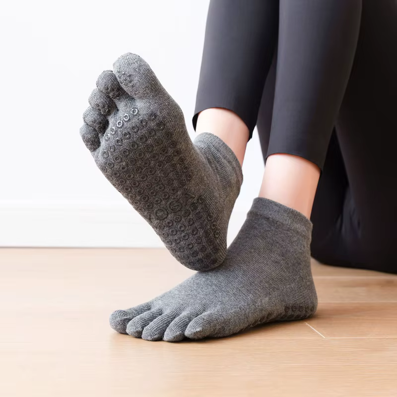 Pilates danse gymnastique Yoga chaussettes coton cinq doigts antidérapant chaussettes de sport respi