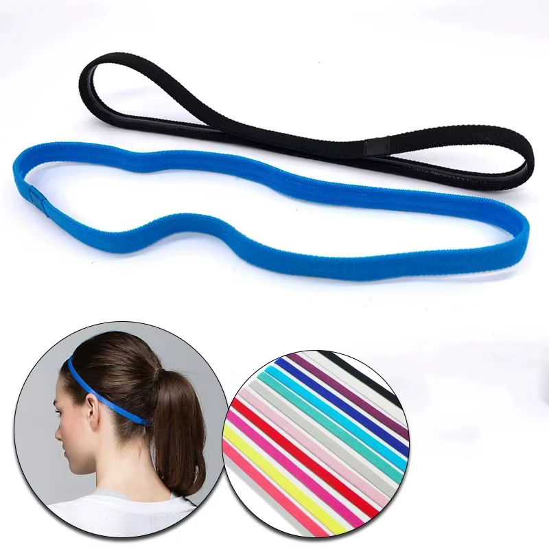 5 pièces couleur bonbon femmes hommes Yoga bandes de cheveux Sport bandeau filles Sport anti-dérapan