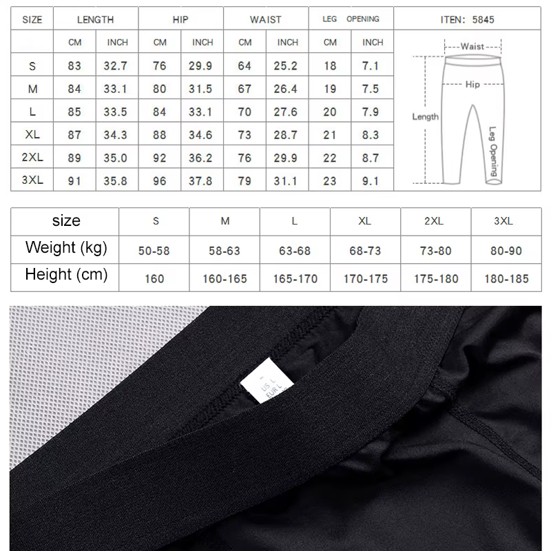 Pantalon de sport de compression à séchage rapide pour hommes, collants de fitness, leggings de cour