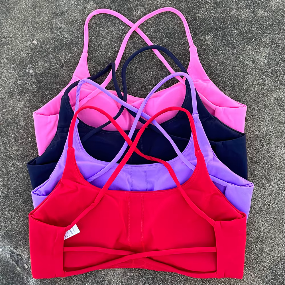 Femmes sport soutien-gorge pour Fitness femmes Yoga gilet entraînement course débardeur femme dos nu