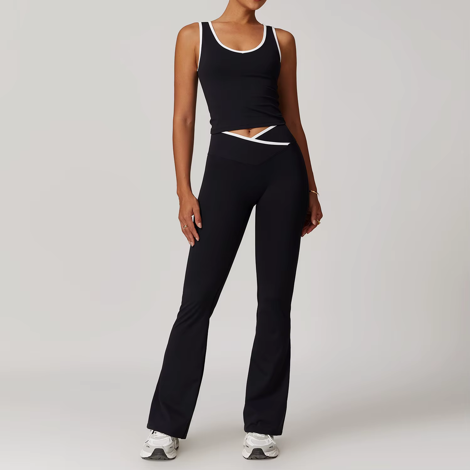 Ensemble de vêtements de Yoga pour femmes, 2 pièces, tenues d'entraînement, Fitness, survêtement de 